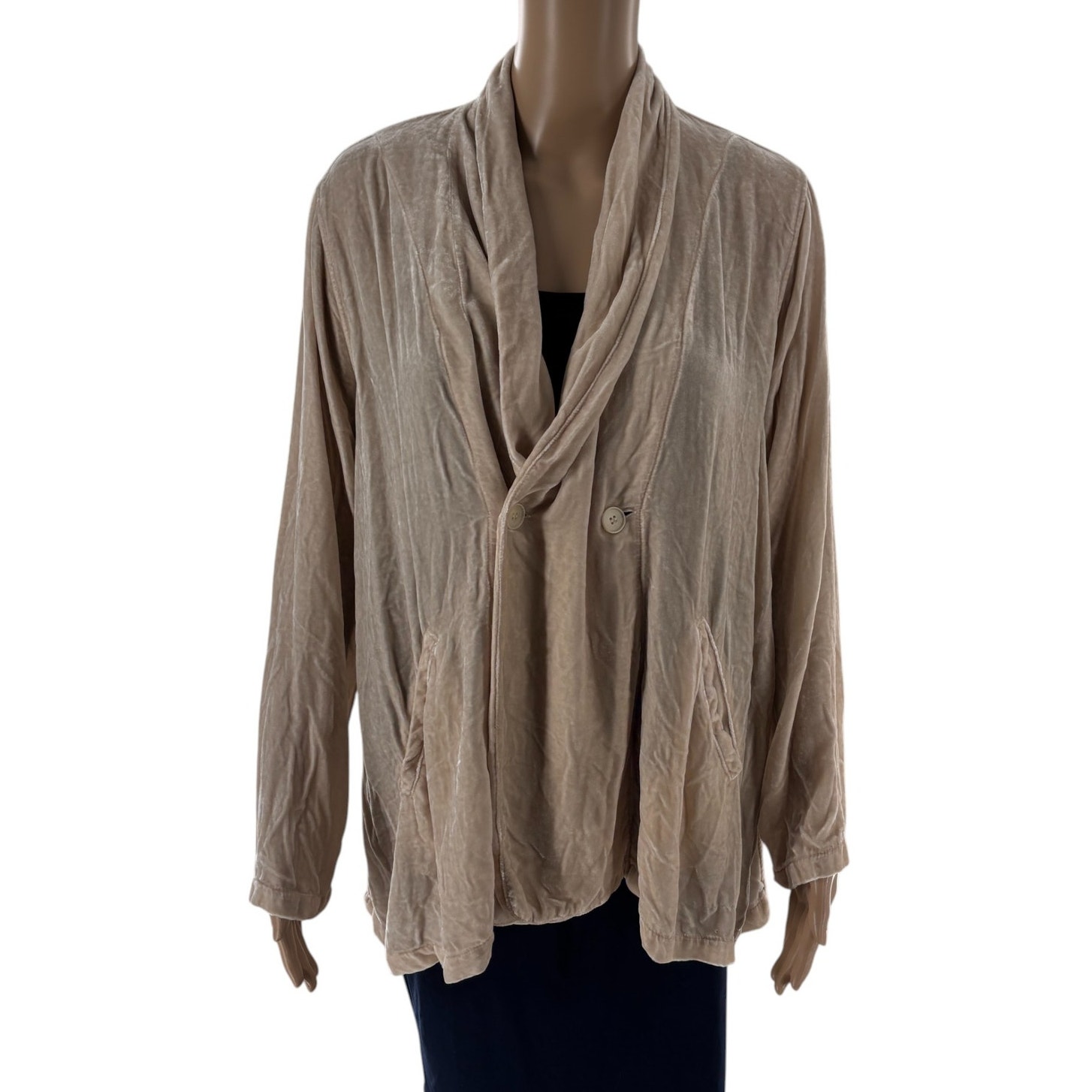 Cp Shades Oat Cream Emilie Velvet Blazer Jacket